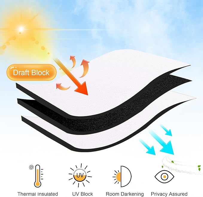 RYB HOME Short Curtains for Small Window, Sunmmer Heat Light Blocking Privacy - Image 4