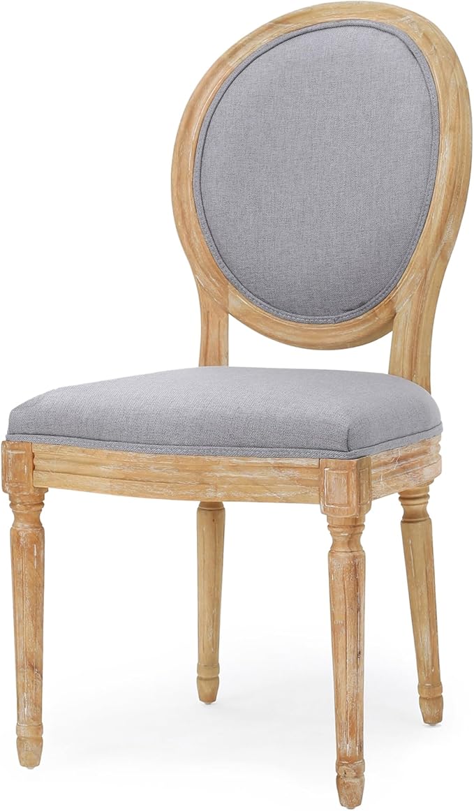 Christopher Knight Home Phinnaeus Fabric Dining Chairs, 2-Pcs Set, Light Grey