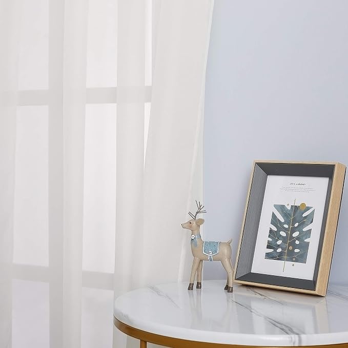 NICETOWN Sheer Curtains for Windows 63 inch Length, Grommet Living Room Curtain - Image 3