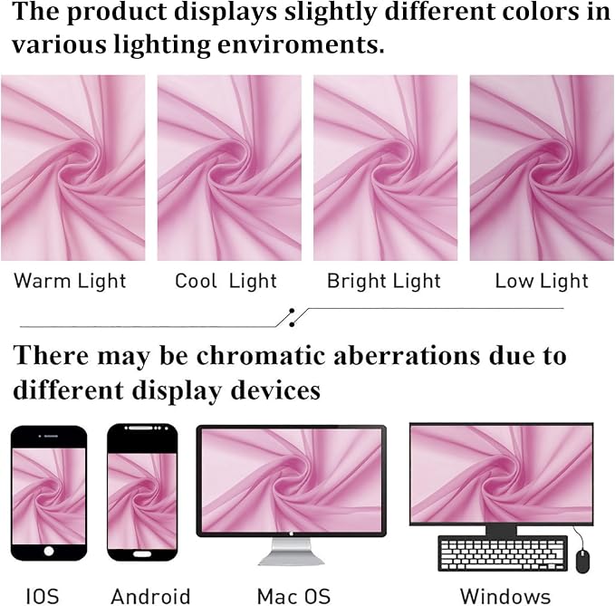 Lecloud Light Pink Sheer Curtains 45 Inch Length 2 Panels, Airy Voile Curtains - Image 6