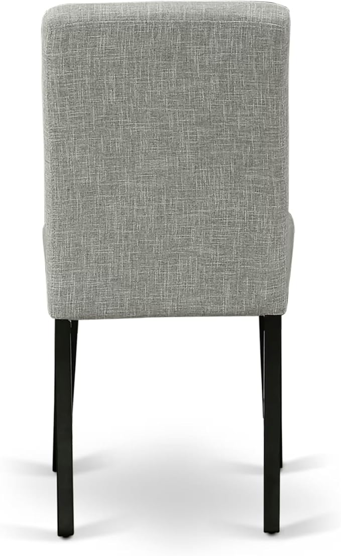 East West Furniture V697AB106-5 5 Piece Kitchen Table Set for 4 Includes a Rectangle Dining Room Table with V-Legs and 4 Shitake Linen Fabric Parson Dining Chairs, 40x72 Inch, Multi-Color
