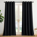 NICETOWN Room Darkening Draperies Curtains Panels, 2 Panels Black W52 x L90 by NICETOWN