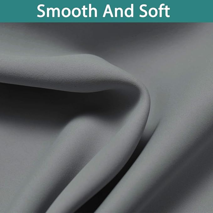 Yakamok 100% Blackout Curtains 84 Inches Long, 2 Thick Layers Heat and Full - Image 7