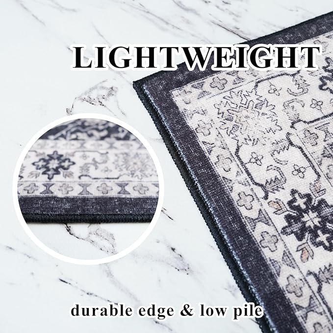 Washable 3x5 Entryway Area Rugs: Ultra Soft Low Pile Carpet - Image 6