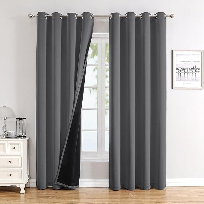 ChrisDowa 100% Blackout Curtains 108 inch Long by ChrisDowa