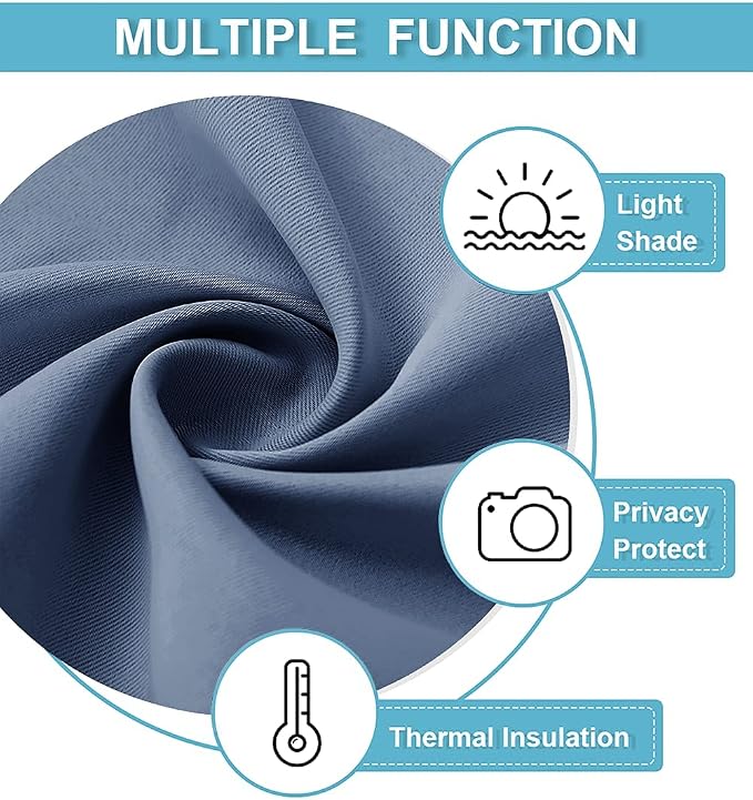 RYB HOME Cafe Blackout Curtains 24 inch Length, RV Curtains - Image 7
