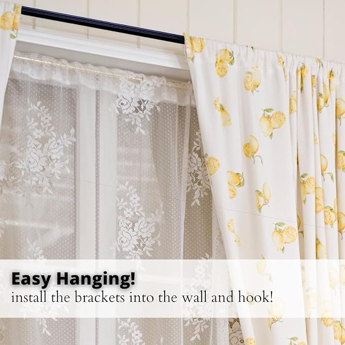 Yafa Home Fashion Heavy Duty Single Standard Adjustable Curtain Rod Hardware - Image 5
