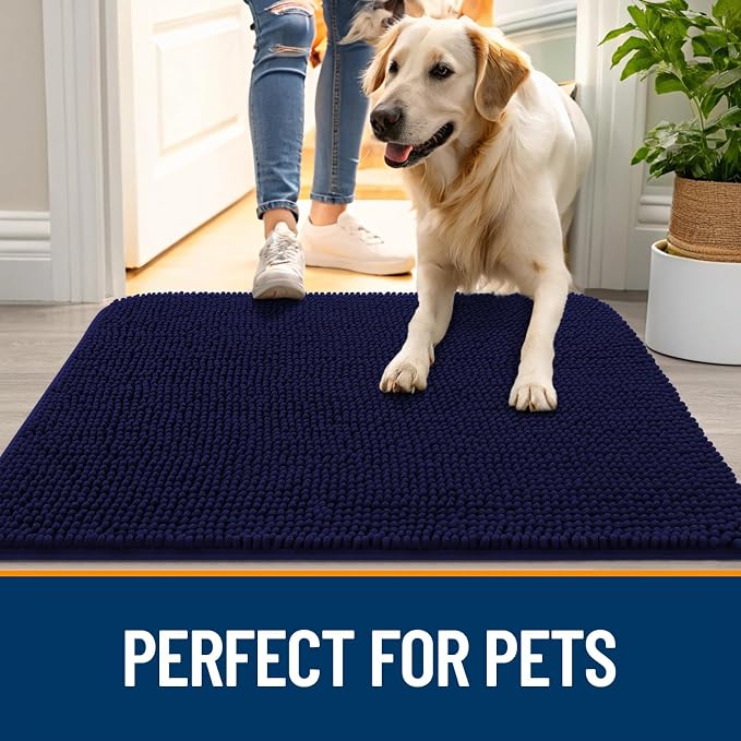 OLANLY Dog Door Mat for Muddy Paws 40x24, Absorbs Moisture and Dirt, Absorbent - Image 6
