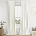 Guken Ivory 100% Blackout Curtains 132 Inch Length 2 Panels Set by Guken