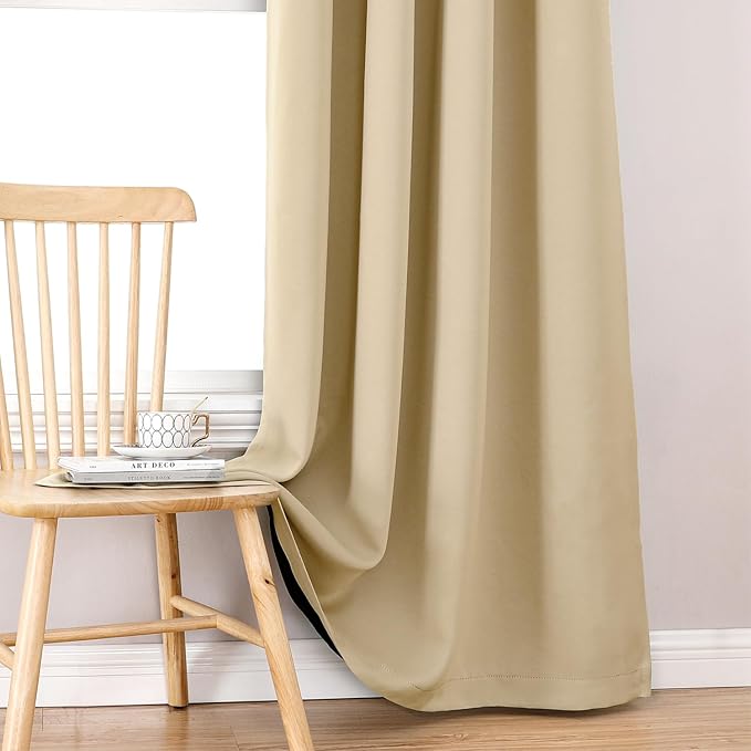 ChrisDowa 100% Blackout Curtains 72 inch Long - Image 6