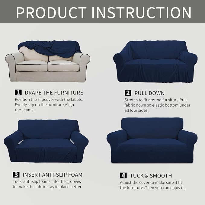 Easy-Going Stretch Oversized Chair Sofa Slipcover 1-Piece Couch Sofa Cover - Image 6