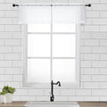 OVZME White Sheer Window Valance Curtains, Light Filtering Kitchen Valances by OVZME