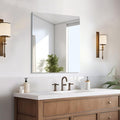 Frameless Mirror, 24x30 Inch Bathroom Mirror for Wall, Rectangle Bathroom Vanity Mirrors with Polished Edge, Hangs Horizontally or Vertically for Bathroom, Bedroom and Living Room