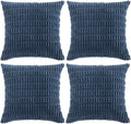Fancy Homi 4 Packs Dusty Blue Decorative Throw Pillow Covers 14x14 Inch by Fancy+Homi