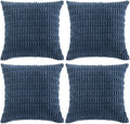 Fancy Homi 4 Packs Dusty Blue Decorative Throw Pillow Covers 20x20 Inch by Fancy+Homi