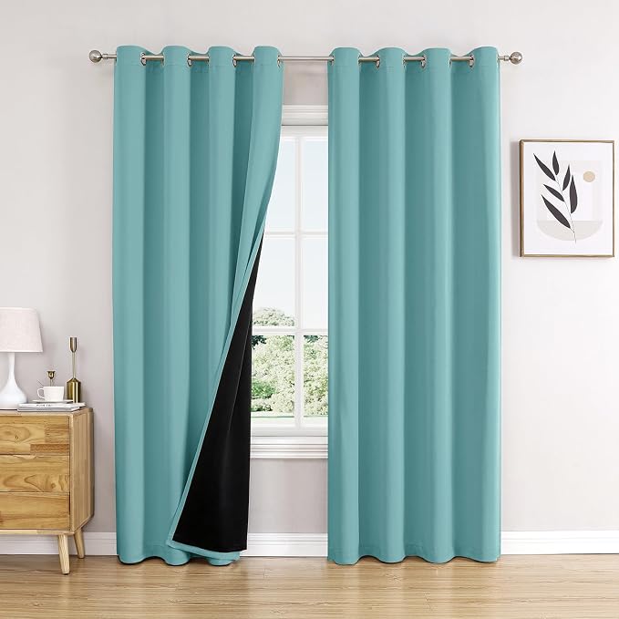 ChrisDowa 100% Blackout Curtains 80 inch Long by ChrisDowa