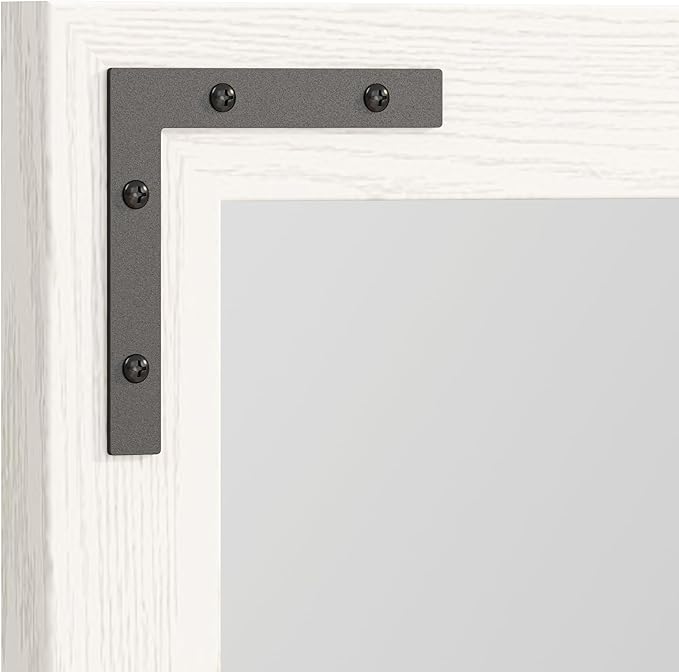 VocalStar White Wood Framed Mirror 24 x 36 Inch, Rustic Natural White Wooden Rectangle Bathroom Vanity Wall Mirror for Farmhouse Boho Decor, 1/4-inch Shatterproof Glass | Waterproof