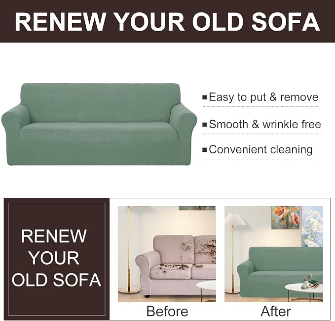 U-NICE HOME Stretch Couch Cover Sofa Cover Sofa Slipcover Furniture Protector - Image 4