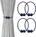 Melaluxe 4 Pack Magnetic Curtain Tiebacks, Decorative Curtain Holdbacks by Melaluxe