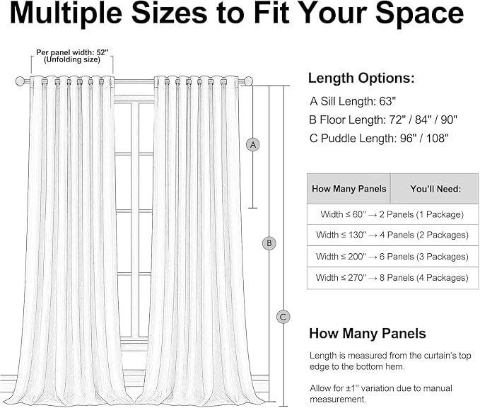 Topfinel Grey Beige 78 Inch Long Curtains - Image 8
