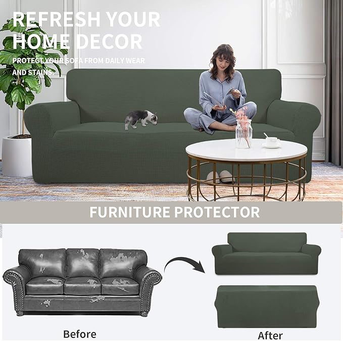 Easy-Going Stretch Chair Sofa Slipcover 1-Piece Couch Sofa Cover Furniture - Image 4