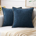MIULEE Pack of 2 Couch Throw Pillow Covers 18x18 Inch Dark Blue Farmhouse by MIULEE