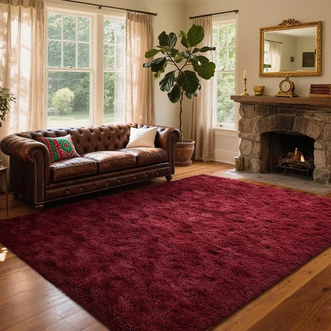 Area Rugs for Living Room, 4x6 Feet Soft Fluffy Shagg Plush Rug High Pile Large - Image 3
