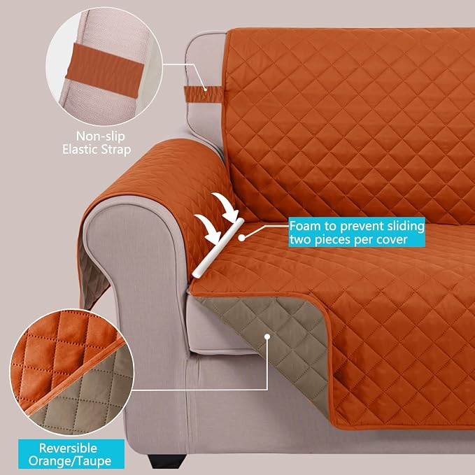 U-NICE HOME Recliner Chair Covers Reversible Chair Cover Pet Covers - Image 4