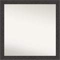 Amanti Art Brown Bathroom Mirror for Over Sink, 32x32 Rustic Plank Espresso Square Vanity Mirror, Large Country Rustic Frame, Hangs Horizonally and Vertically, Bathroom Wall Decor, Non-Beveled Edge