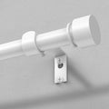 Modern White Curtain Rods for Windows 48 to 84 Inch, Decorative Drapery Rods by OLV