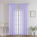 Chyhomenyc Light Purple Sheer Curtains 90 Inch Length 2 Panels Set, Light by Chyhomenyc