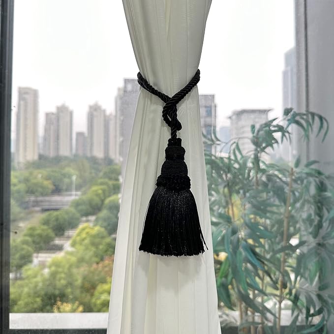 Fenghuangwu 6 Pack Curtain Tie Backs Rope Tassels - Image 3