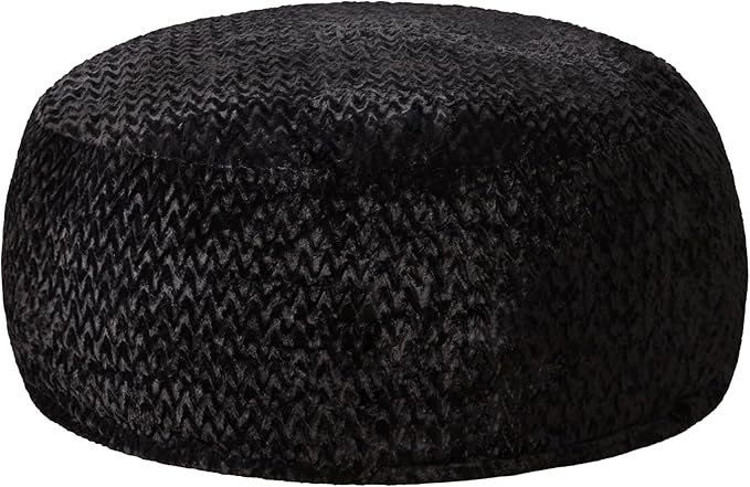 Hobestluk Bean Bag Chair Convertible Beanbag Chairs for Adults, 3 in 1 Bean Bags with Plush Chevron Cover, Adult Bean Bag Chair for Living Room, Bedroom (Black, Full)
