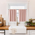 RYB HOME 100% Blackout Bathroom Curtains Over Sink 24 inches Long, Heat & UV by RYBHOME