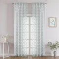 Chyhomenyc Light Grey Sheer Curtains 96 Inch Length 2 Panels Set, Light by Chyhomenyc
