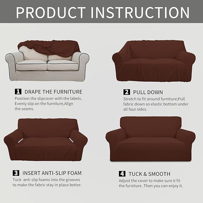 Easy-Going Stretch Oversized Chair Sofa Slipcover 1-Piece Couch Sofa Cover - Image 6