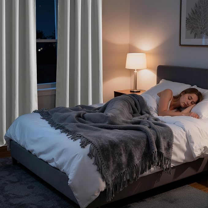 RYB HOME Bedroom Blackout Curtains 54 inches Long, 100% Blackout Thermal - Image 5
