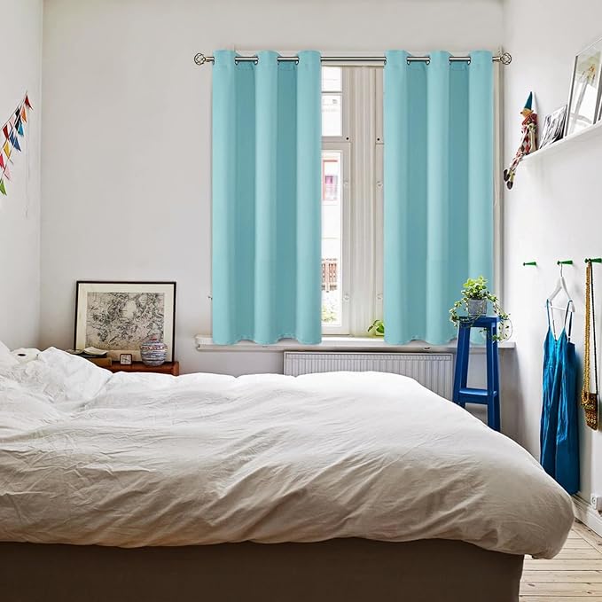 BGment Baby Blue Short Curtains - Image 2