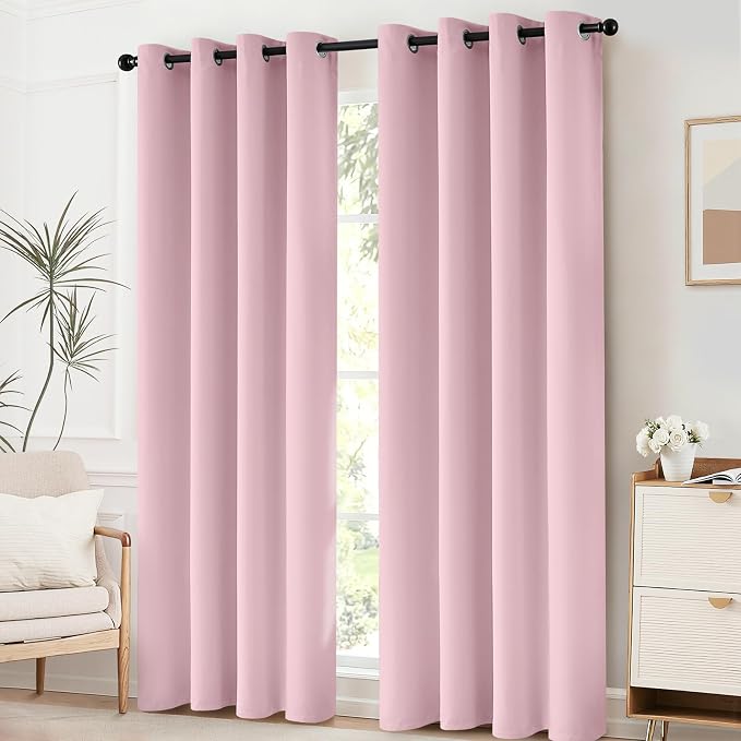 Yakamok Pink Blackout Curtains - Image 2