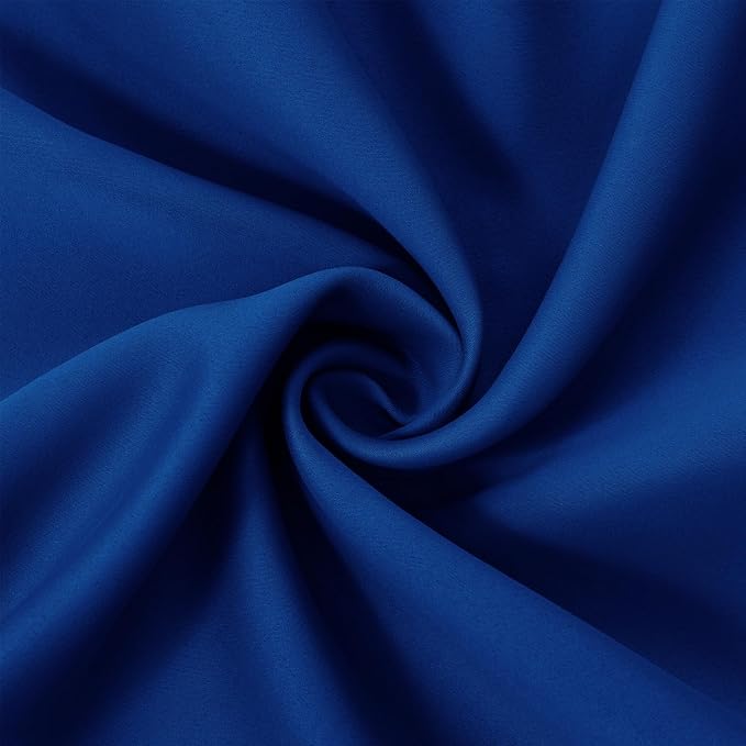 LEMOMO Blackout Curtains 52 x 63 inch/Royal Blue Curtains Set of 2 - Image 5