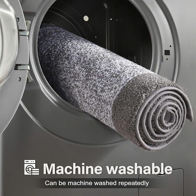 48x32 Large Bathroom Rugs Washable Non Slip, Light Grey Bath Mat - Image 9