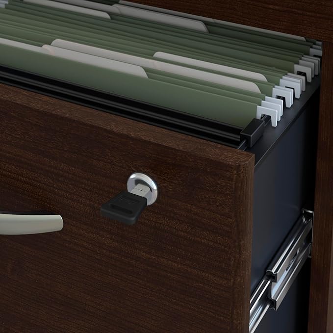 Bush Business Furniture Series C 3 Drawer Mobile File Cabinet in Mocha Cherry
