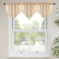 Molaxhome Swag Curtain 51 inch Length Rod Pocket Scalloped Curtain Valance by Molaxhome