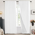 Deconovo Total Blackout Curtains 2 Panels W70 x L108— 100% Blackout, Thermal by Deconovo