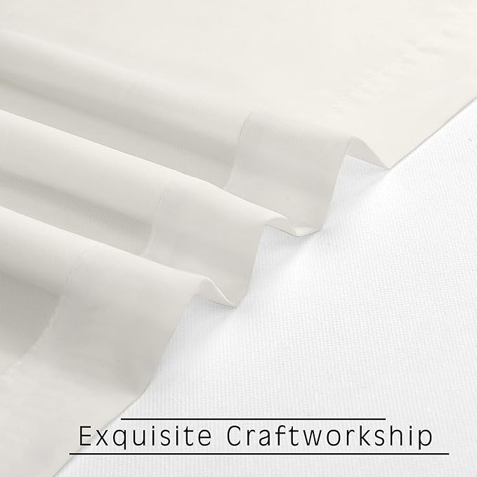 OWENIE Sheer Curtains Ivory 144 inch Extra Long, Elegant and Airy Drapes - Image 5