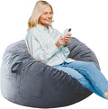 Bean Bag Chairs, Memory Foam Stuffing Bean Bag Chair for Adults/Teens/Kids with Removable Zipperd Cover, High-Rebound Memory Foam Lazy Sofa Furniture for Living Room Bedroom College Dorm