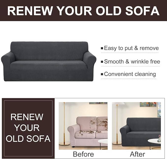 U-NICE HOME Stretch Couch Cover Sofa Cover Washable Sofa Slipcover Furniture - Image 5