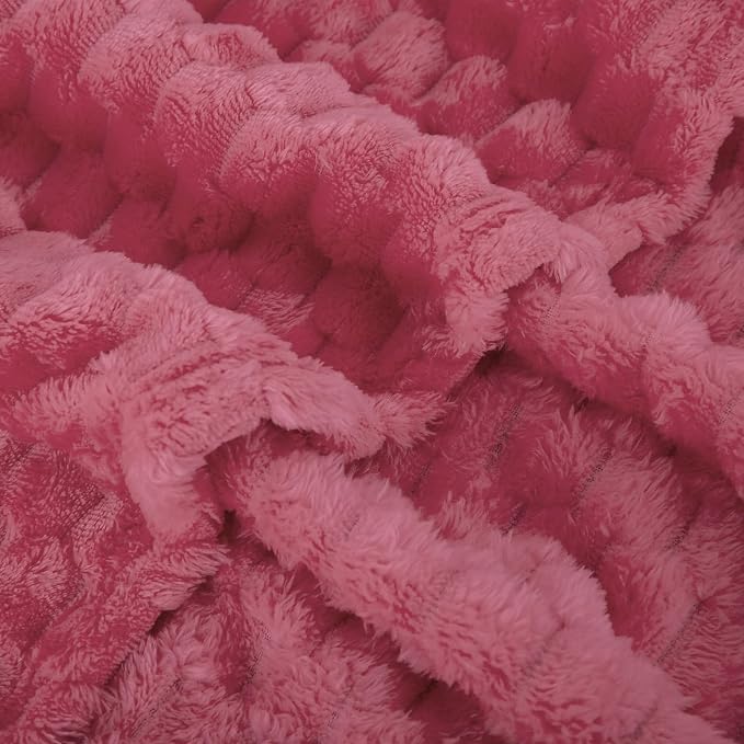 Rose Pink Throw Blanket 60"×80" inches Gifts - Image 4