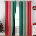 Estelar Textiler Red and Green Ombre Blackout Curtains by ESTELARTEXTILER