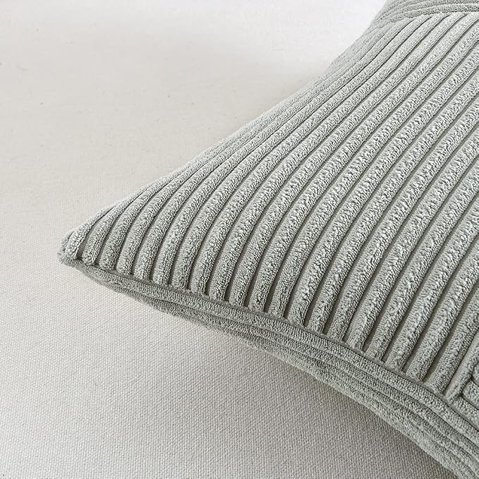 Fancy Homi 2 Packs Grey Decorative Throw Pillow Covers 18x18 Inch - Image 5